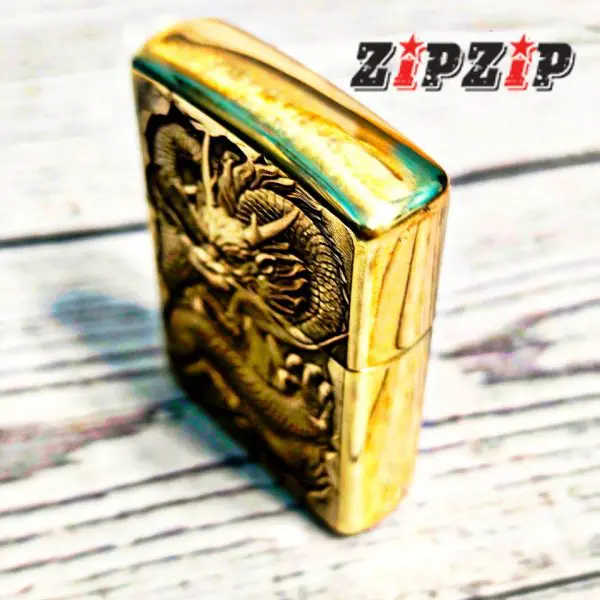 Zippo Chính Hãng USA Amor Brass Khắc Rồng 3D - Ảnh 4