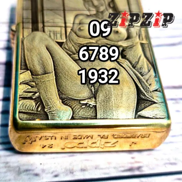 Zippo Mỹ Chính Hãng Amor Brass Khắc Nổi 3D Chủ Đề Bé iu - Ảnh 7