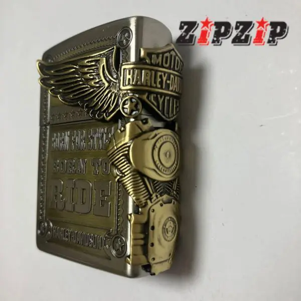 Bộ 2 Mảnh Emblem Harley Davidson Tháo Máy Chính Hãng Zippo - Ảnh 4