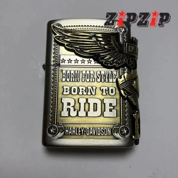 Bộ 2 Mảnh Emblem Harley Davidson Tháo Máy Chính Hãng Zippo - Ảnh 2
