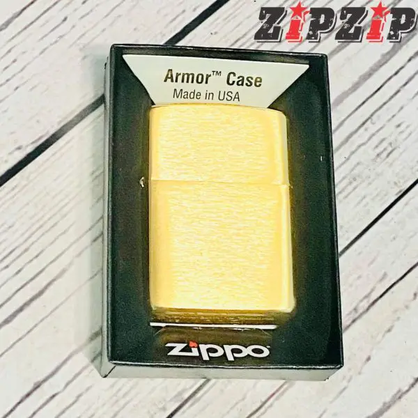 Zippo Armor Brushed Brass Mỹ Chính Hãng