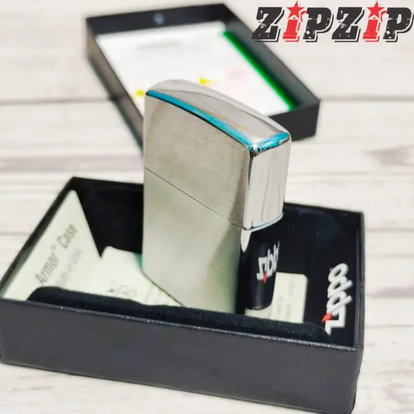 Zippo Brushed Chrome Mỹ Chính Hãng - Ảnh 4