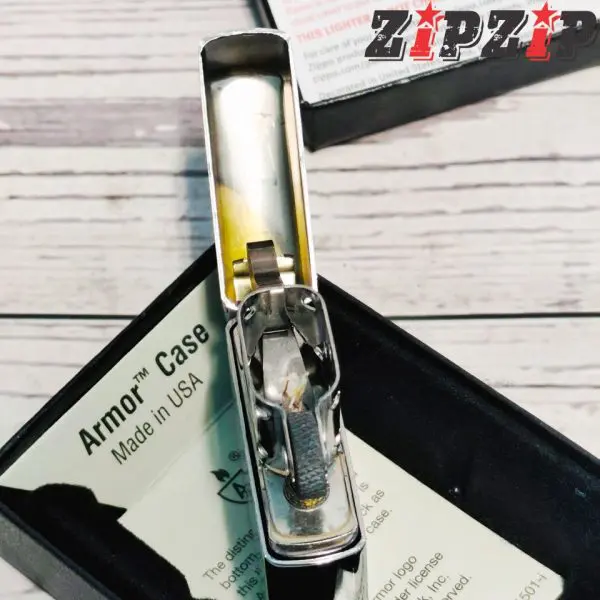 Zippo Brushed Chrome Mỹ Chính Hãng - Ảnh 7