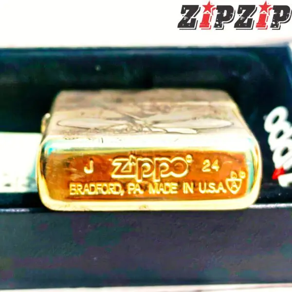Zippo Mỹ Chính Hãng Amor Brass Khắc 2 Mặt Hình Nghệ Thuật - Ảnh 6